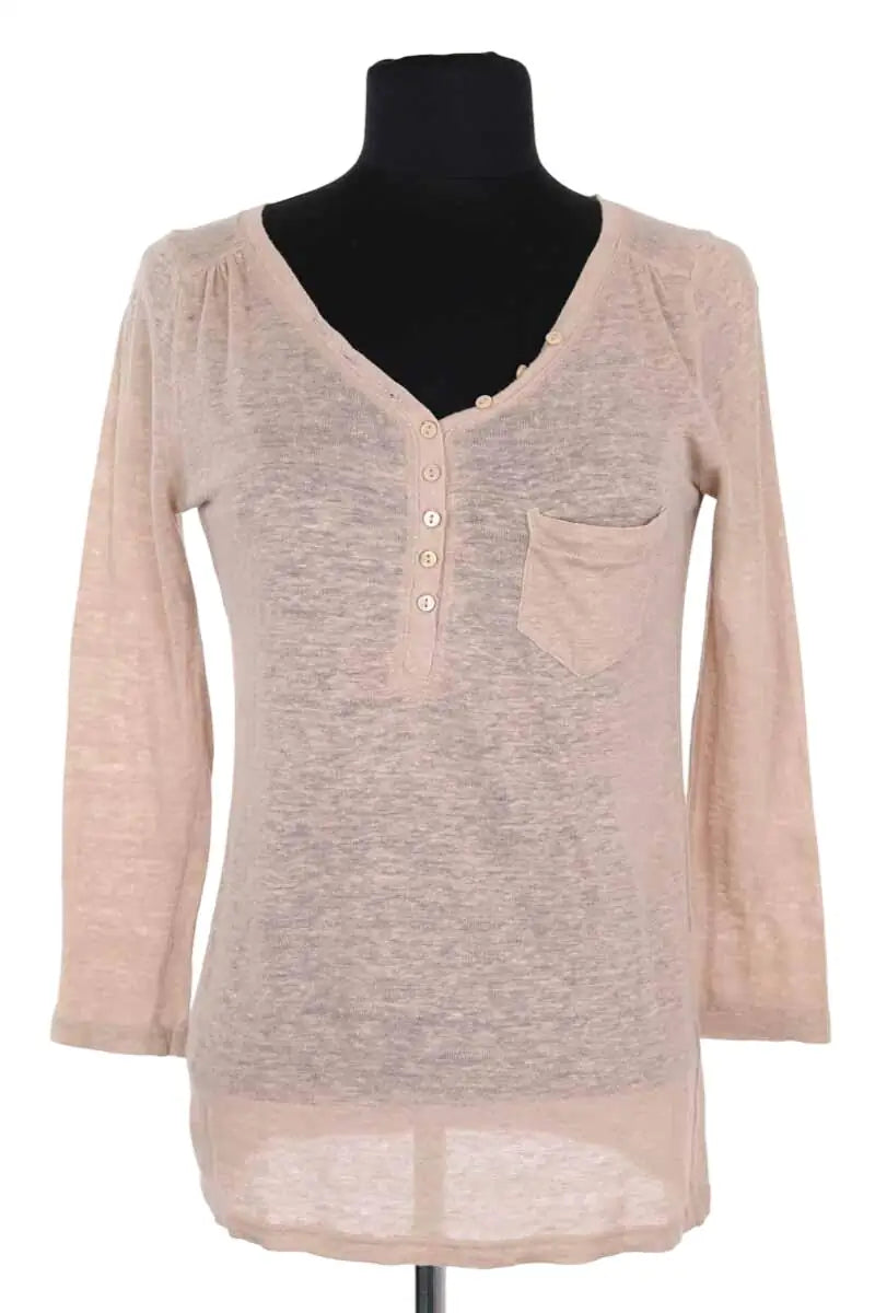 Top Gerard Darel Beige en Lin, taille S - Seconde Main