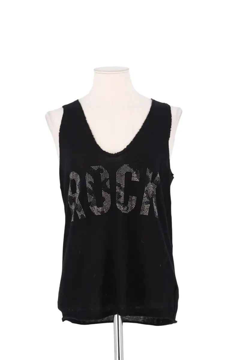 Top sans manche Zadig & Voltaire Noir en Cachemire, taille M - Seconde Main