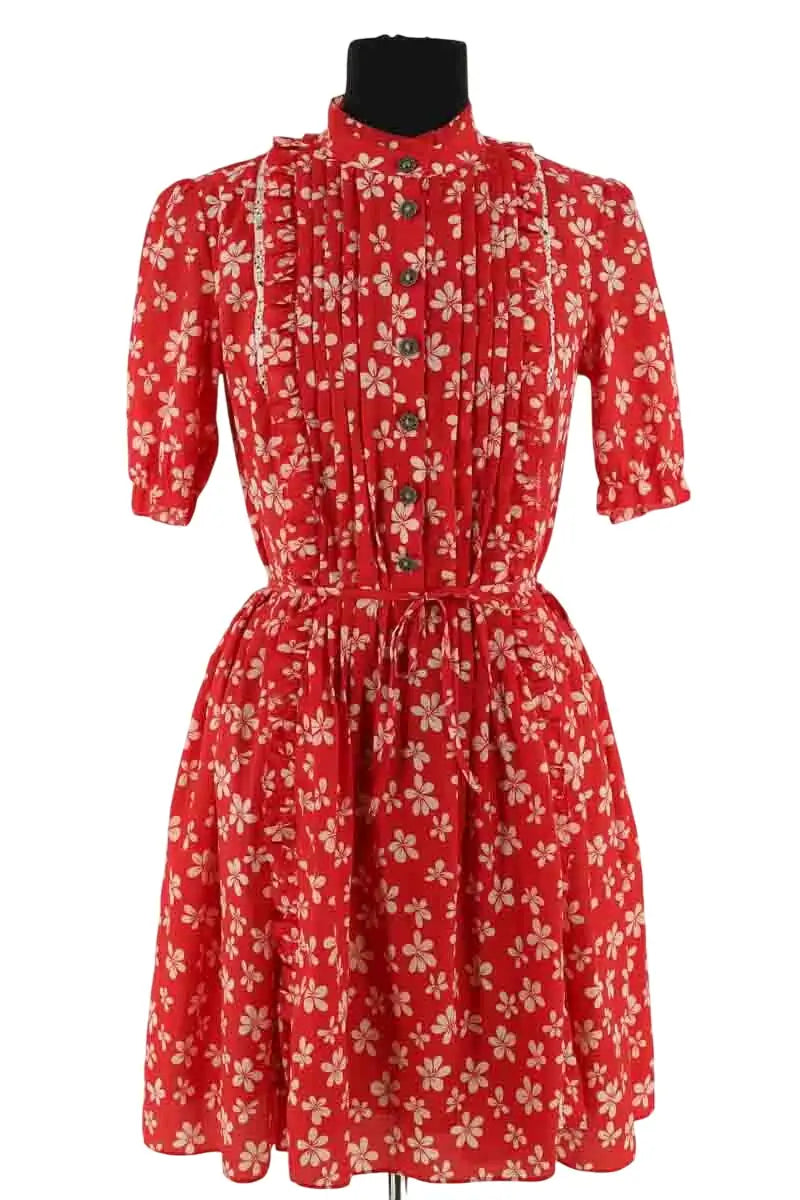 Robe The Kooples Rouge en Synthétique, taille XS - Seconde Main