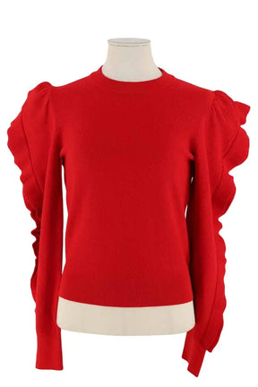 Pull Max Mara Rouge en Synthétique, taille M - Seconde Main