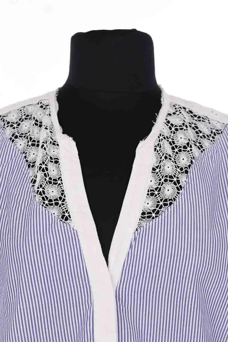 Blouse Sandro Bleu en Coton