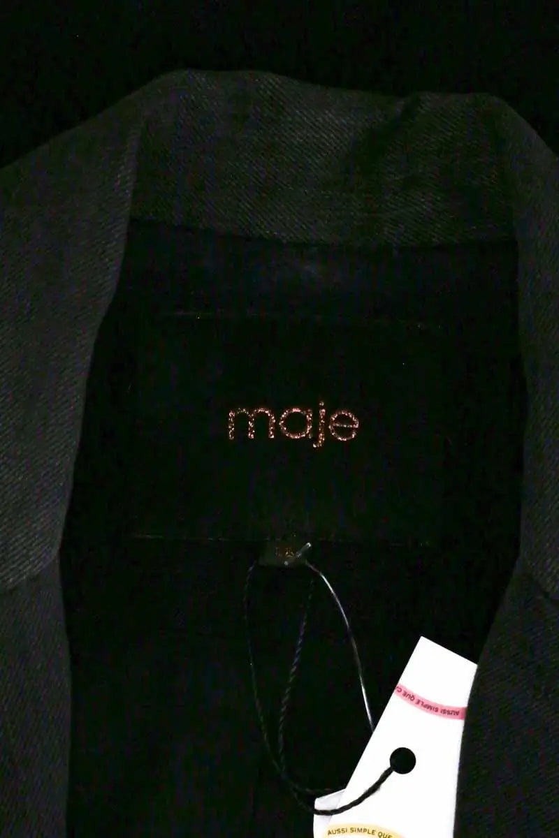 Blazer Maje Noir en Laine