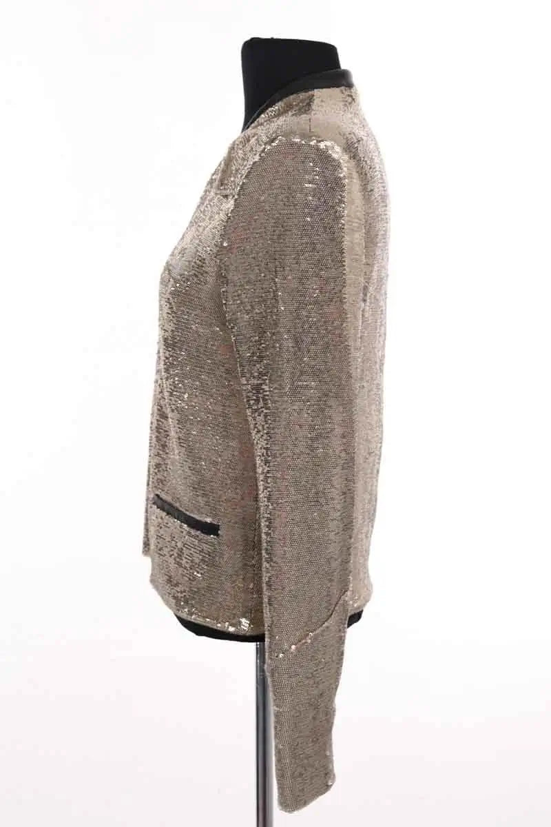 Veste Maje Doré en Paillettes
