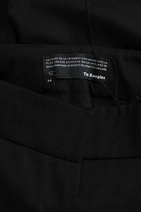 Pantalon droit The Kooples Noir en Laine
