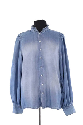 Chemise Ba&Sh Bleu en Coton, taille XS - Seconde Main