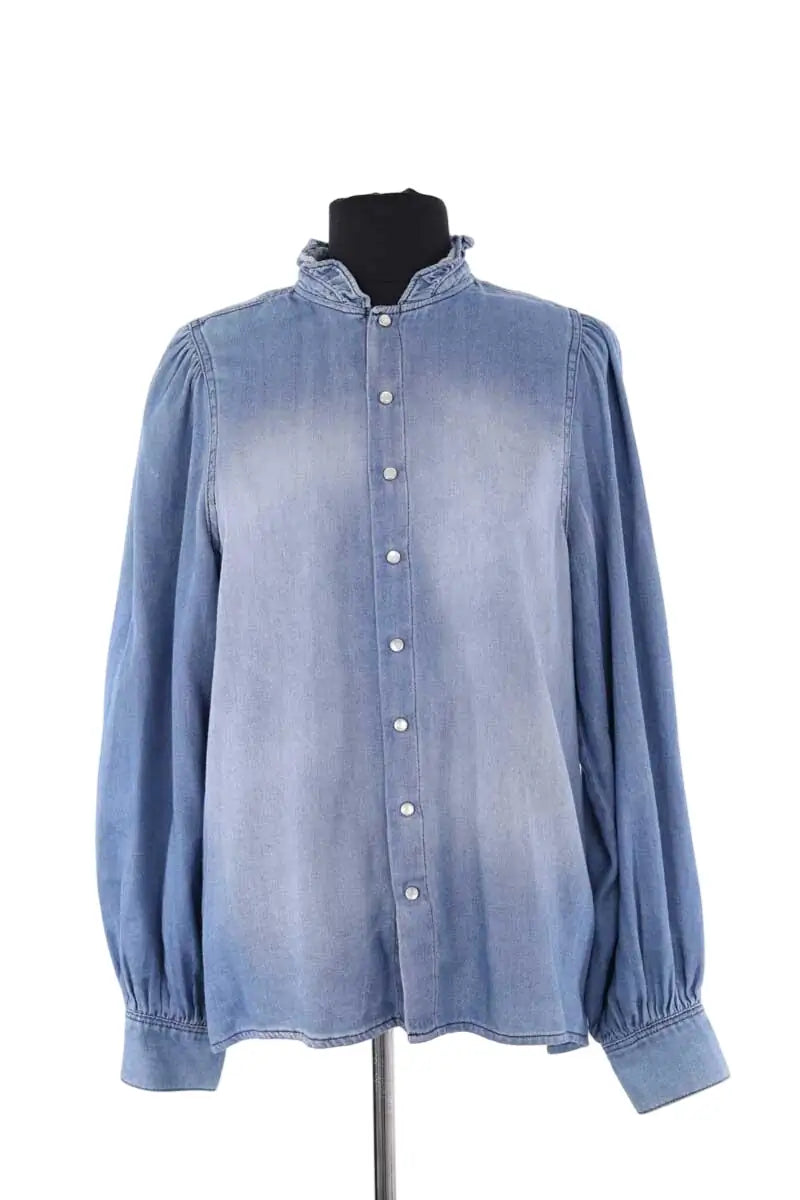 Chemise Ba&Sh Bleu en Coton, taille XS - Seconde Main