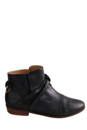 Boots Sézane Noir en Cuir, taille 36 - Seconde Main