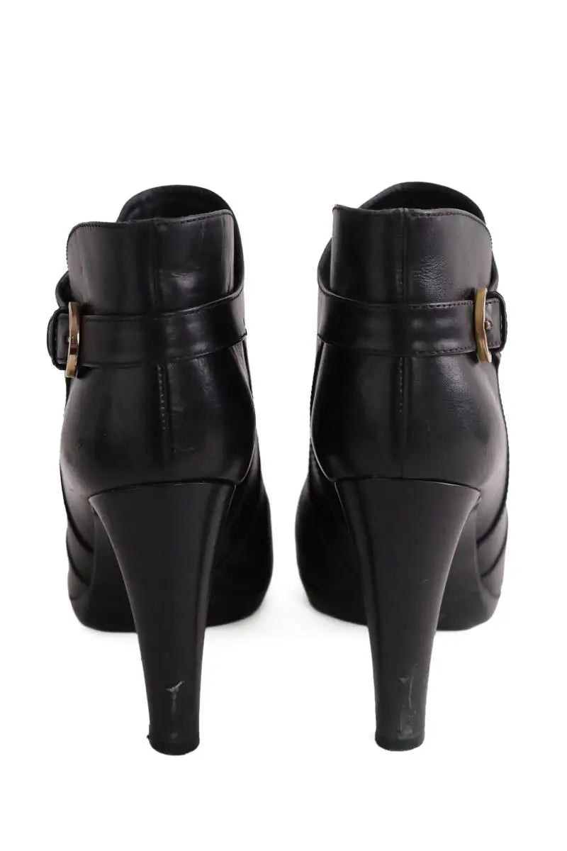 Boots à boucles Sergio Rossi Noir en Cuir