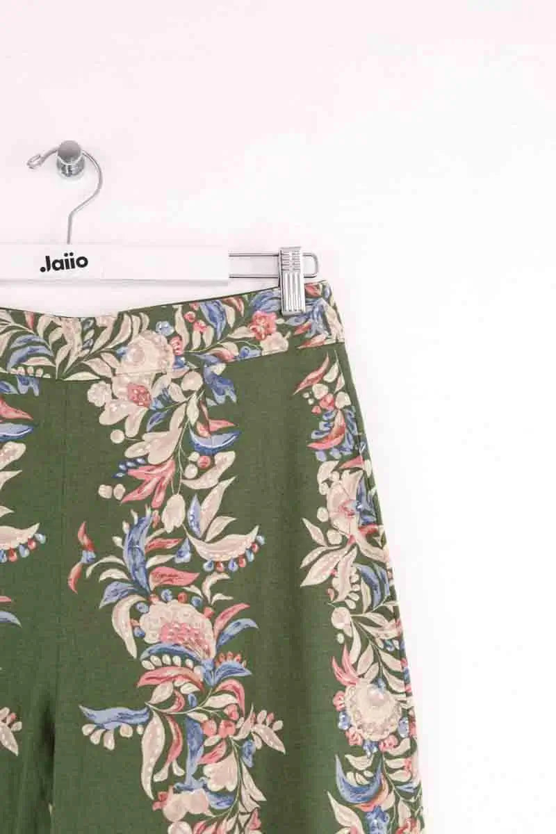 Pantalon Sézane Vert en Lin