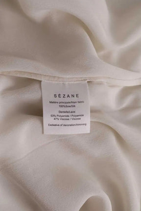 Blouse Sézane Ecru en Synthétique