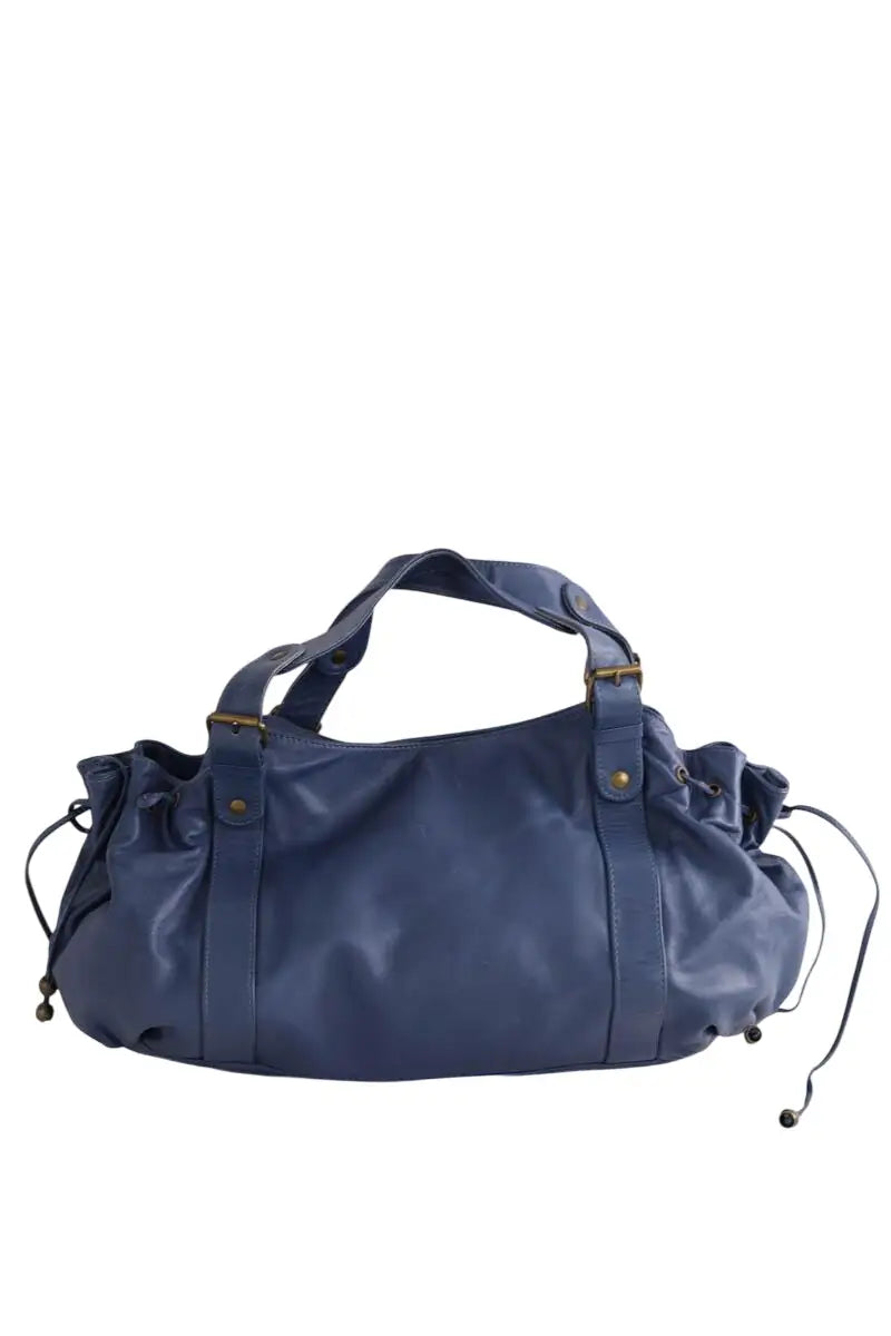 Sac porté épaule 24h Gerard Darel Bleu en Cuir - Seconde Main