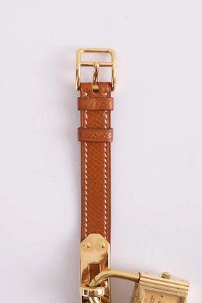 Montre Hermès Kelly Camel en Plaqué or