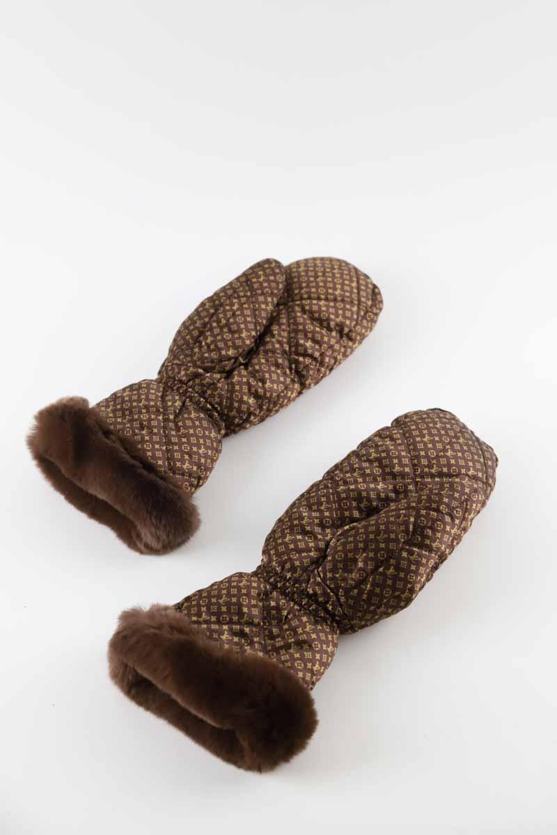 Gants Louis Vuitton  Marron