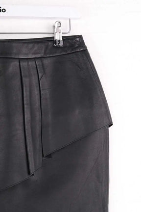 Mini jupe Maje Gaia Noir en Cuir