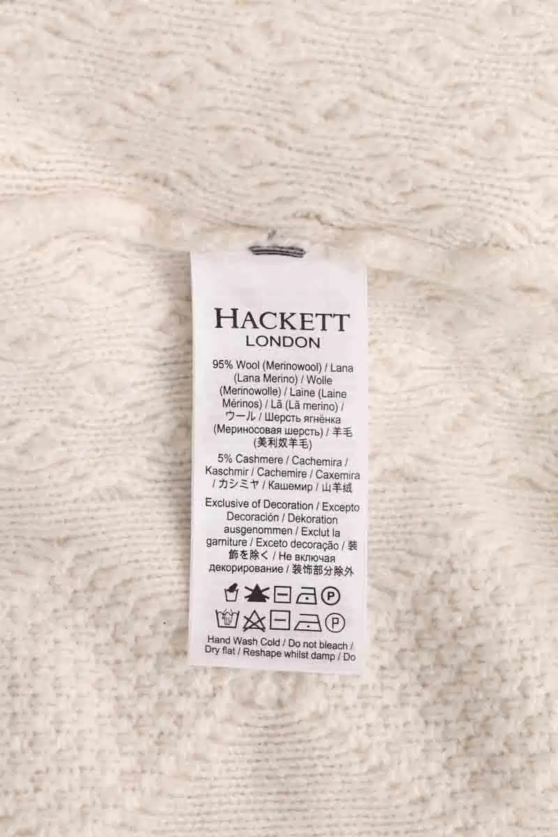 Pull Hackett Blanc en Laine