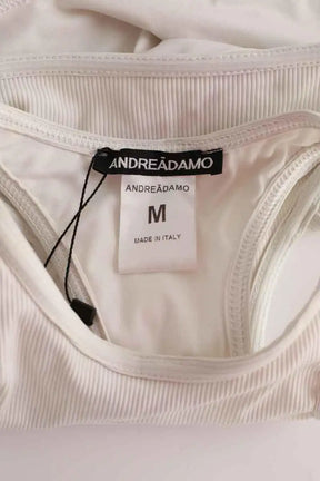 Top sans manche Andreadamo Blanc en Polyamide