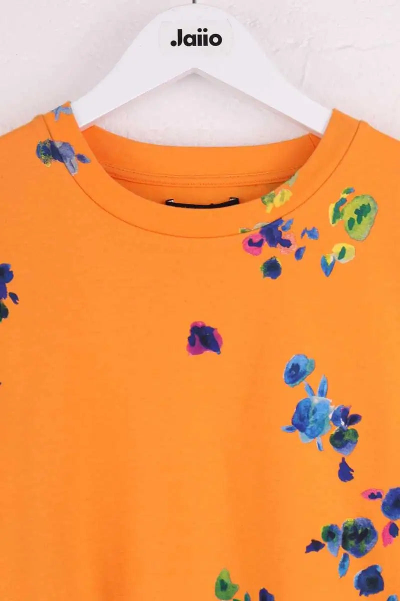 T-shirt Raf Simons Orange en Coton