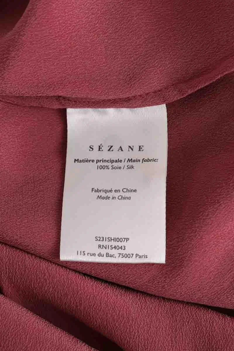 Chemise Sézane Rose en Soie
