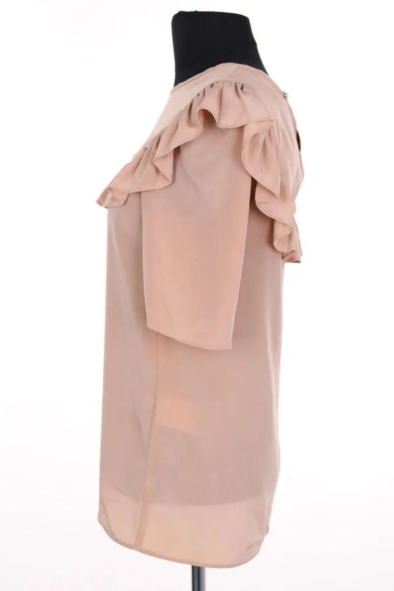 Blouse Claudie Pierlot Beige en Synthétique