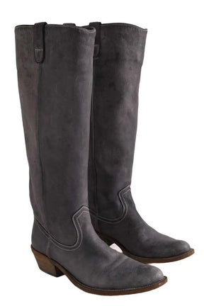 Bottes Boss Gris en Cuir