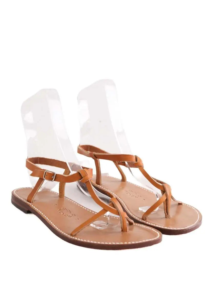 Sandales Rondini Marron en Cuir