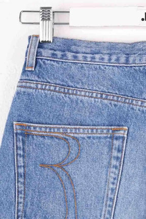 Jean droit Rouje Bleu en Coton