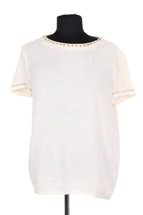 T-shirt Maje Beige en Synthétique, taille L - Seconde Main