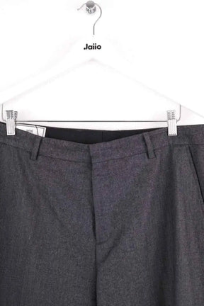 Pantalon droit Ami Anthracite en Laine