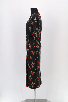 Robe Rouje Noir en Coton