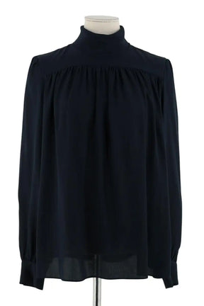 Blouse INDRESS Bleu en Soie, taille M - Seconde Main