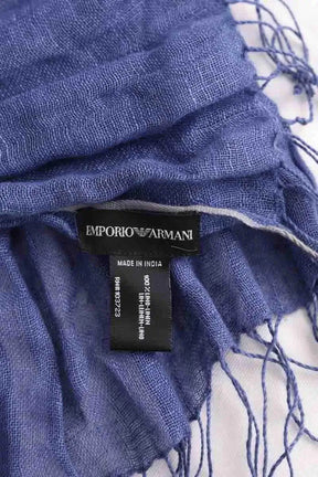 Écharpe Emporio Armani Bleu en Lin