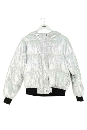 Doudoune Maje Argent en Synthétique, taille M - Seconde Main