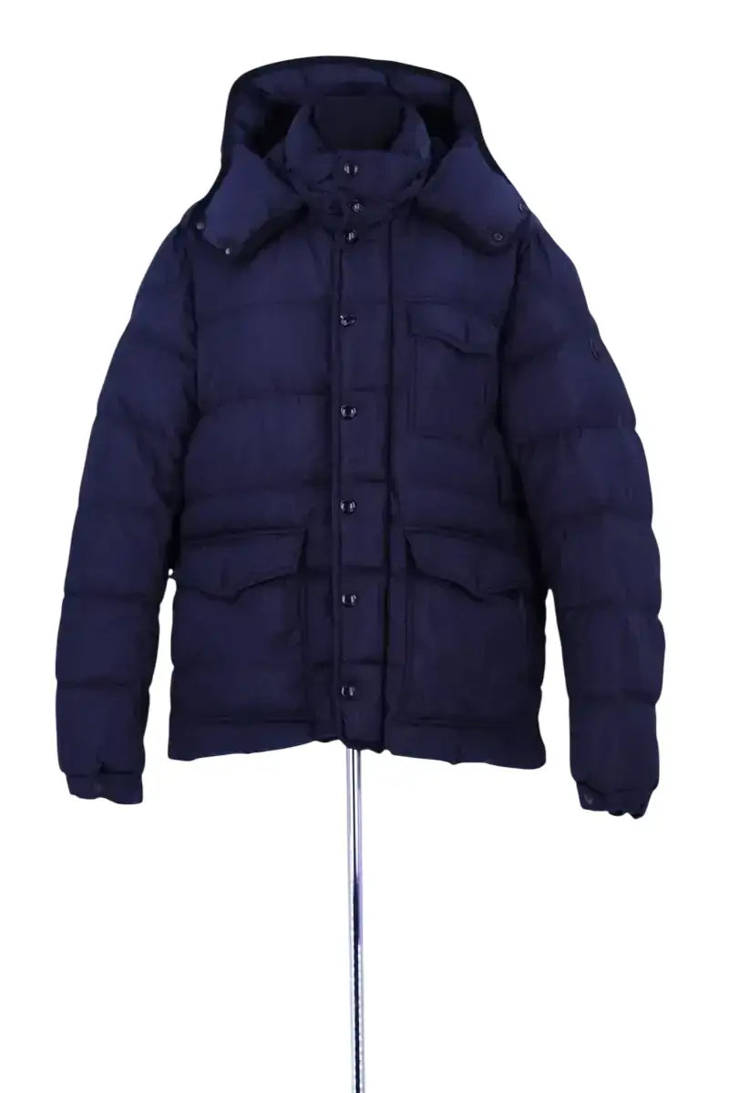 Doudoune Moncler Bleu en Synthétique, taille XXL - Seconde Main