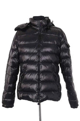 Doudoune Moncler Noir en Fourrure, taille S - Seconde Main