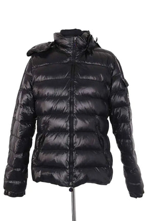 Doudoune Moncler Noir en Fourrure, taille S - Seconde Main