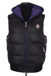 Doudoune Moncler Noir en Synthétique, taille M - Seconde Main