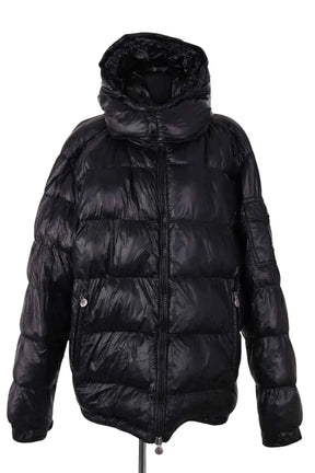 Doudoune Moncler Noir en Synthétique, taille XXL - Seconde Main