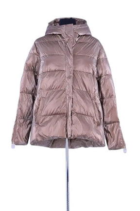 Doudoune Pinko Doré en Synthétique, taille M - Seconde Main