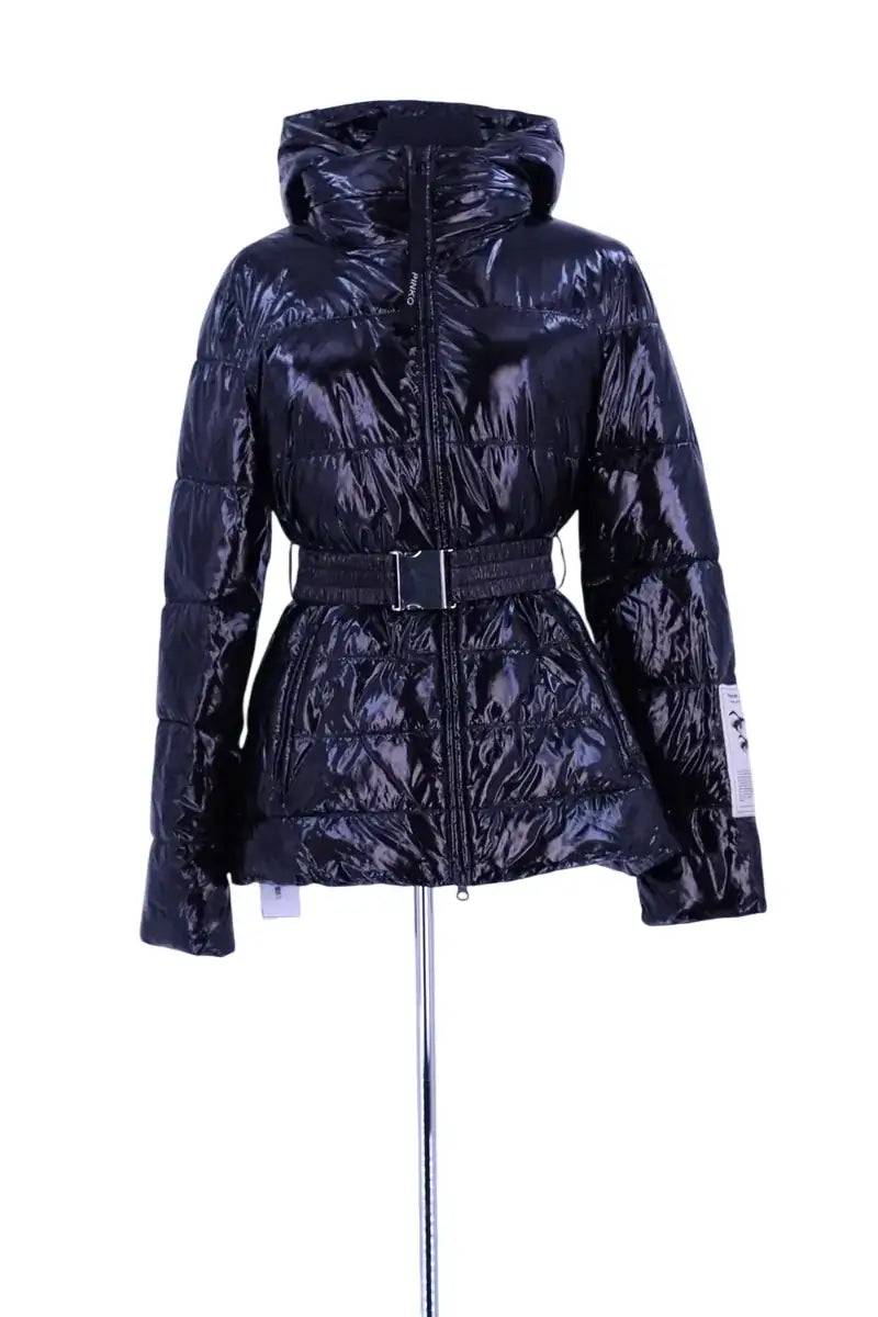Doudoune Pinko Noir en Synthétique, taille XS - Seconde Main