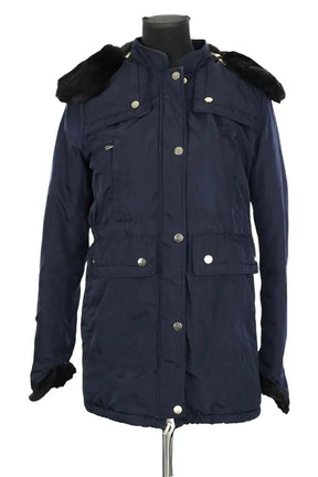 Doudoune Sandro Marine en Polyester, taille S - Seconde Main