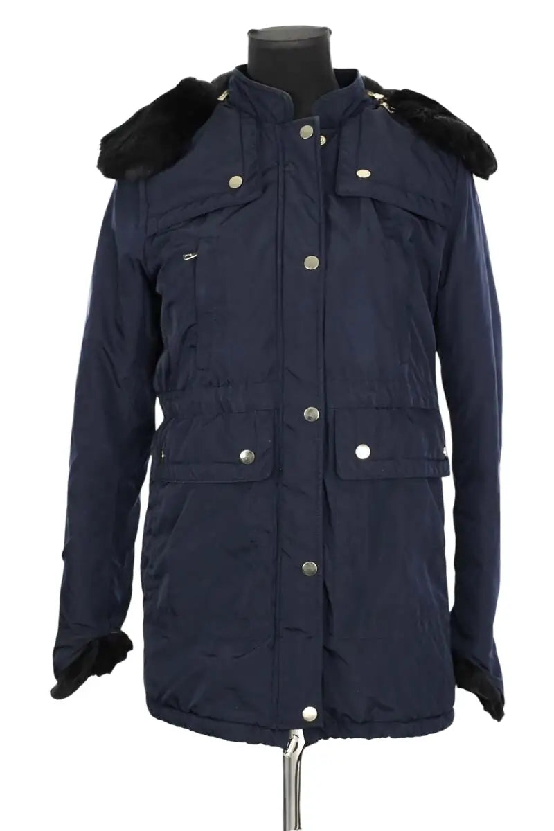 Doudoune Sandro Marine en Polyester, taille S - Seconde Main
