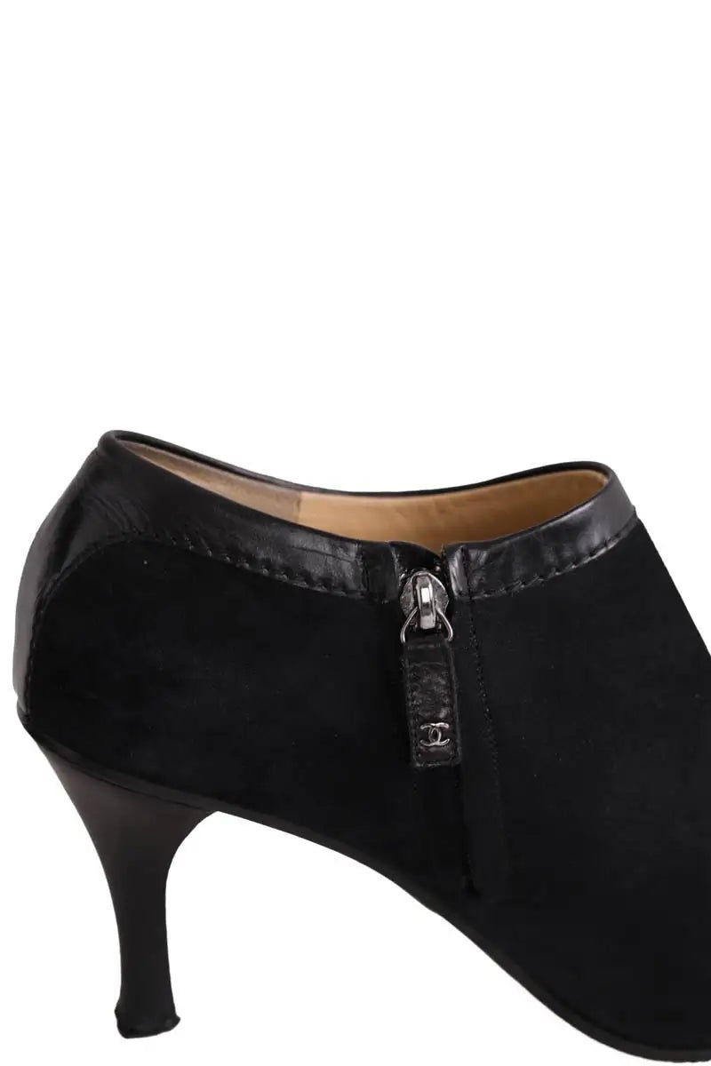 Boots Chanel Noir en Daim