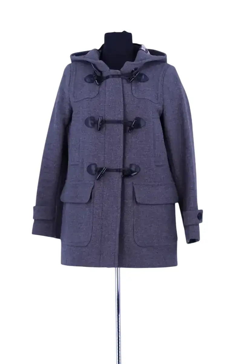 Dufflecoat Burberry Gris en Laine, taille S - Seconde Main
