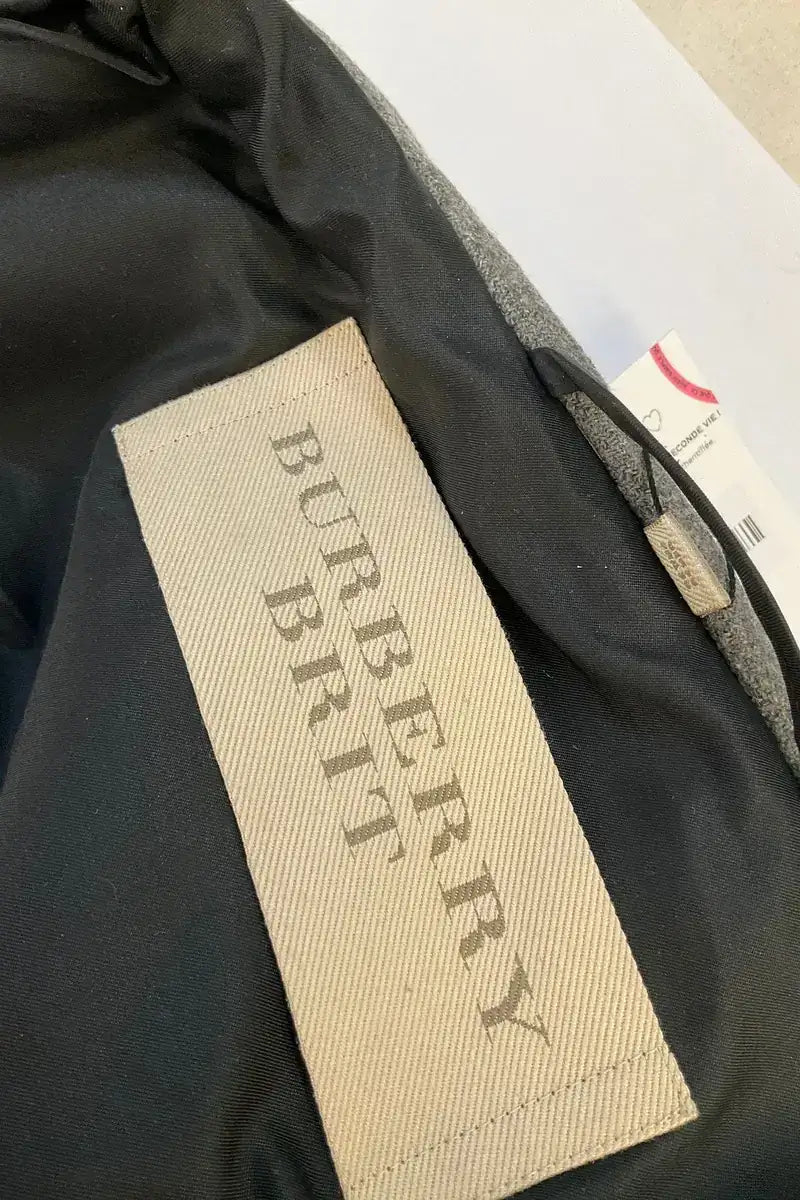 Dufflecoat Burberry Gris en Laine