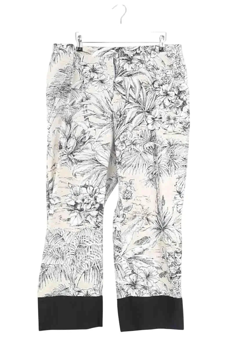 Pantalon Marina Rinaldi Blanc en Coton, taille XXXL - Seconde Main