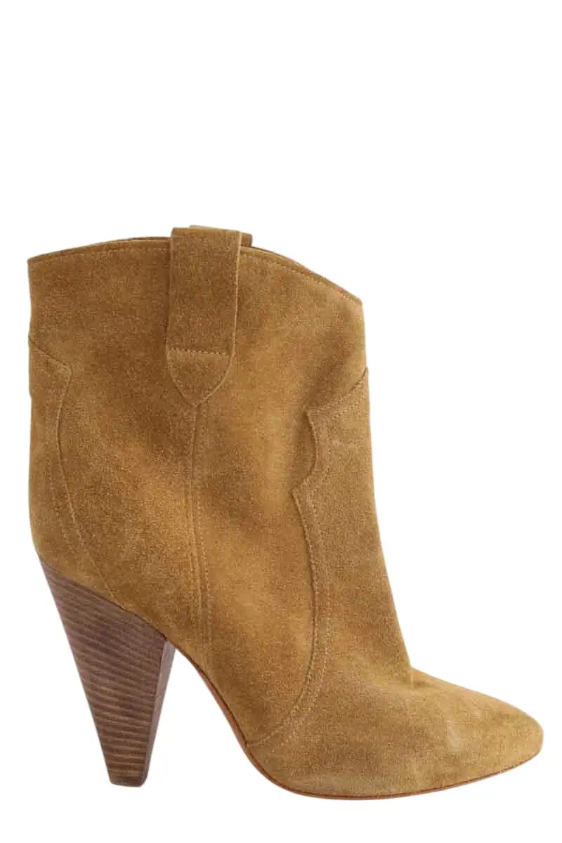 Boots Isabel Marant Étoile Camel en Daim, taille 38 - Seconde Main