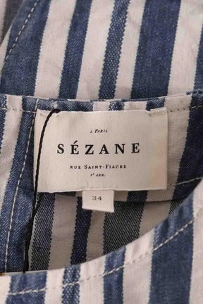 Top sans manche Sézane Bleu en Coton