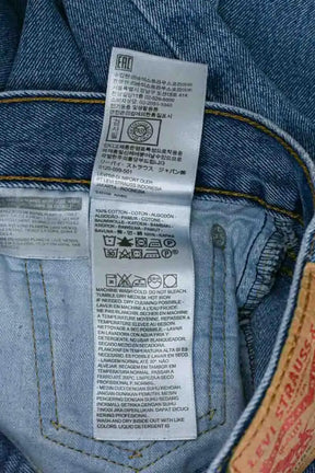 Jean droit Levi's 505 Bleu en Coton