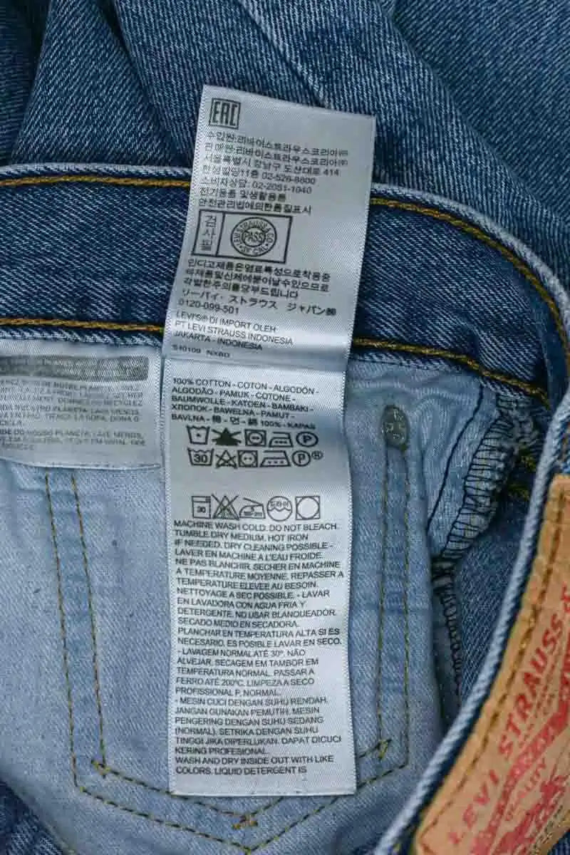 Jean droit Levi's 505 Bleu en Coton