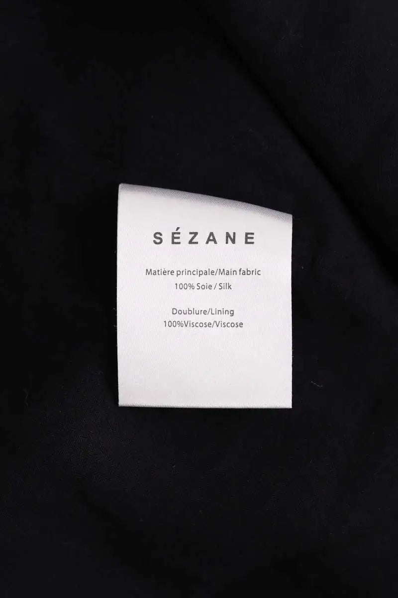 Robe Sézane Noir en Soie